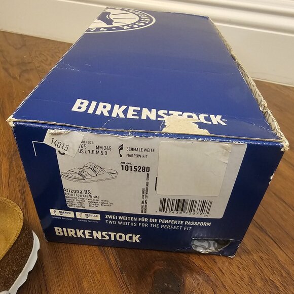 Birkenstock Birko Flor ARIZONA Boho Flowers White BNIB 1015280 ***RARE*** sz 38 - Picture 8 of 8